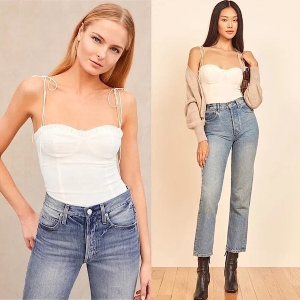 Reformation White Tank Top